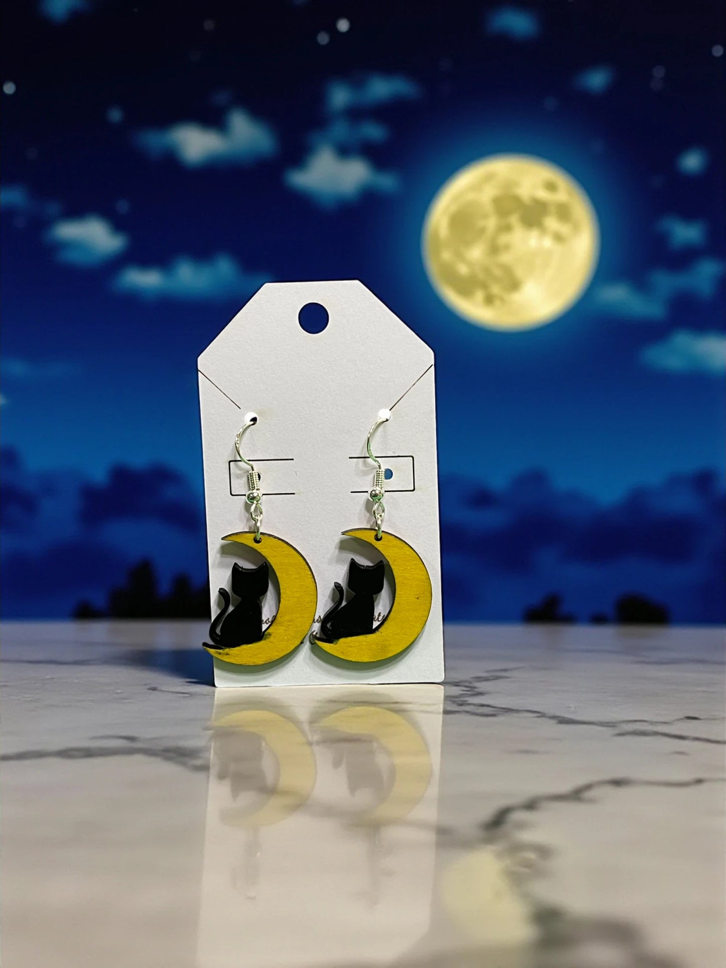 Handmade Halloween Earrings – Laser Cut & Painted