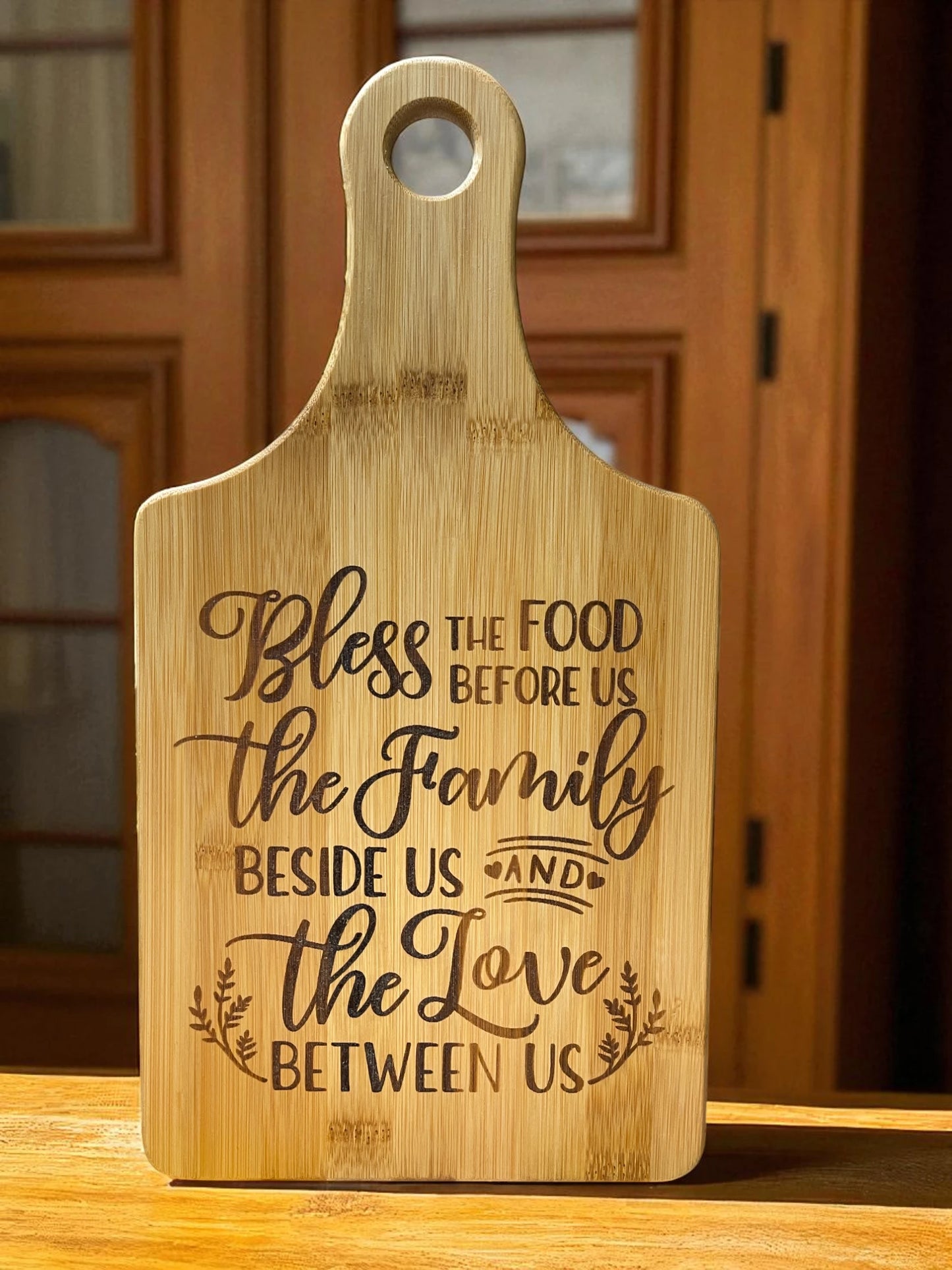 Custom Engraved Bamboo Cutting Board - 15 x 7 Inch