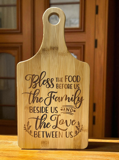 Custom Engraved Bamboo Cutting Board - 15 x 7 Inch