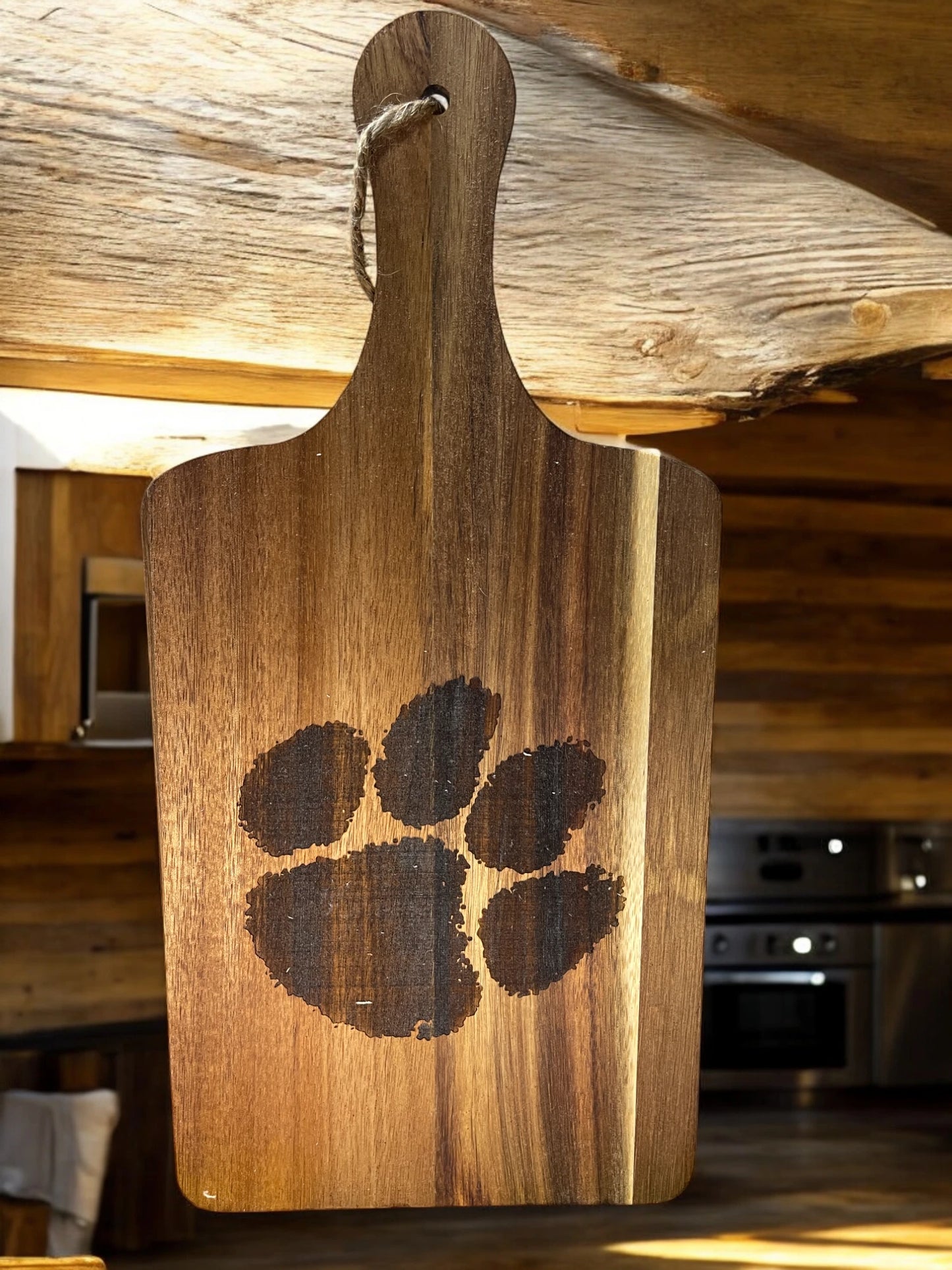 Custom Engraved Acacia Wood Cutting Board – 15 x 7 Inch Chopping & Serving Board with Handle