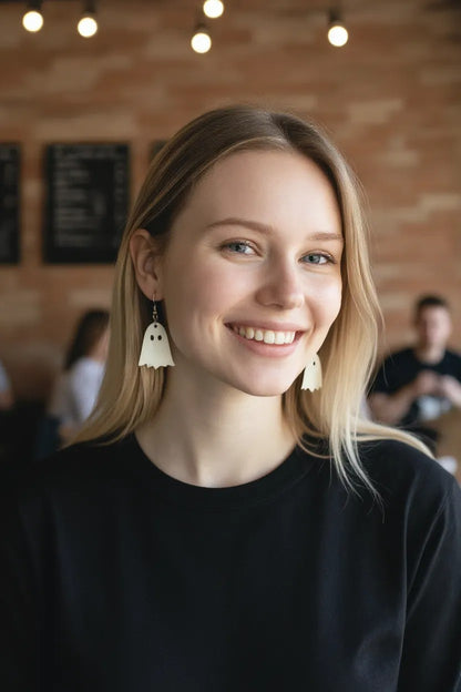 Handmade Halloween Earrings – Laser Cut & Painted